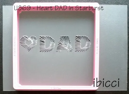 ibicci Heart Dad Starburst stencil - In Line 5"